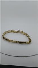 Onyx Gold-Stone Bracelet 14K Yellow Gold 13.23g